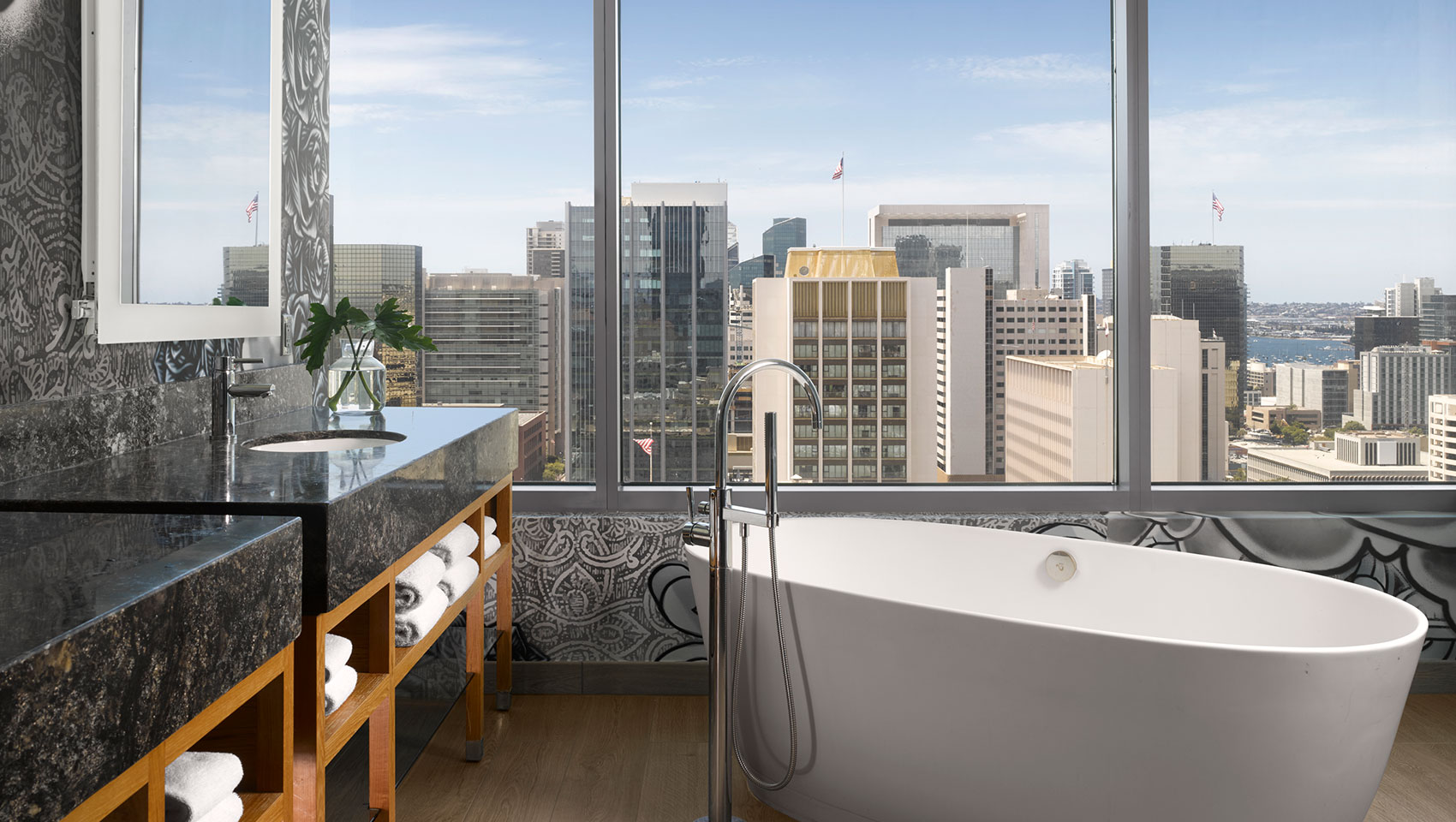 penthouse suite with tub